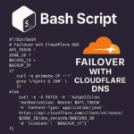 Cloudflare DNS failover Bash script monitoring server health for homelab automation